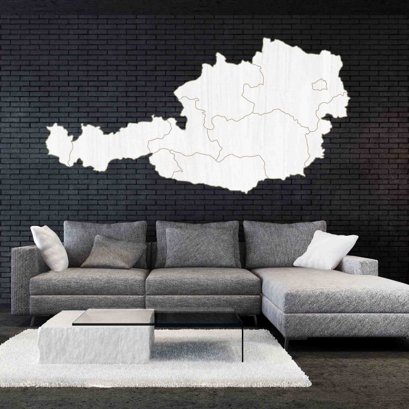 Harta din lemn pe peretele Austriei - 10 buc |...