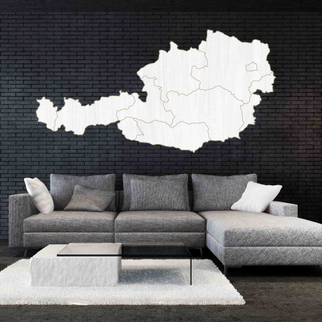 Harta din lemn pe peretele Austriei - 10 buc | SENTOP