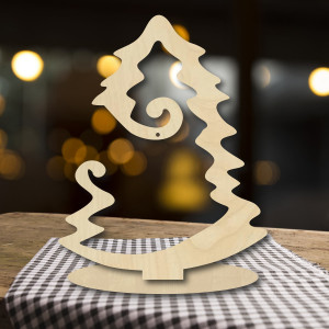 Brad de lemn din lemn natural 2