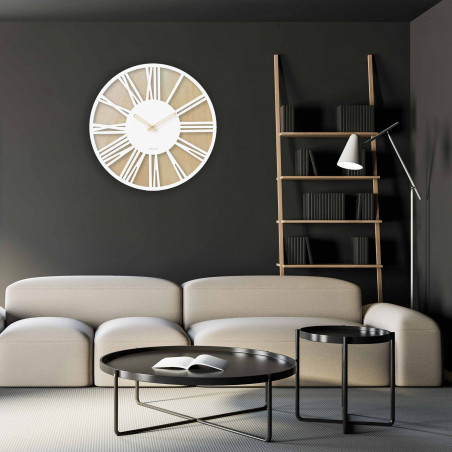 Ceas de perete din lemn cu cifre romane - Sentop | HDFK029 | arțar