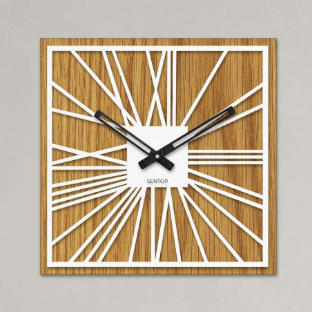 Ceas de perete din lemn - Sentop | HDFK031 | Stejar