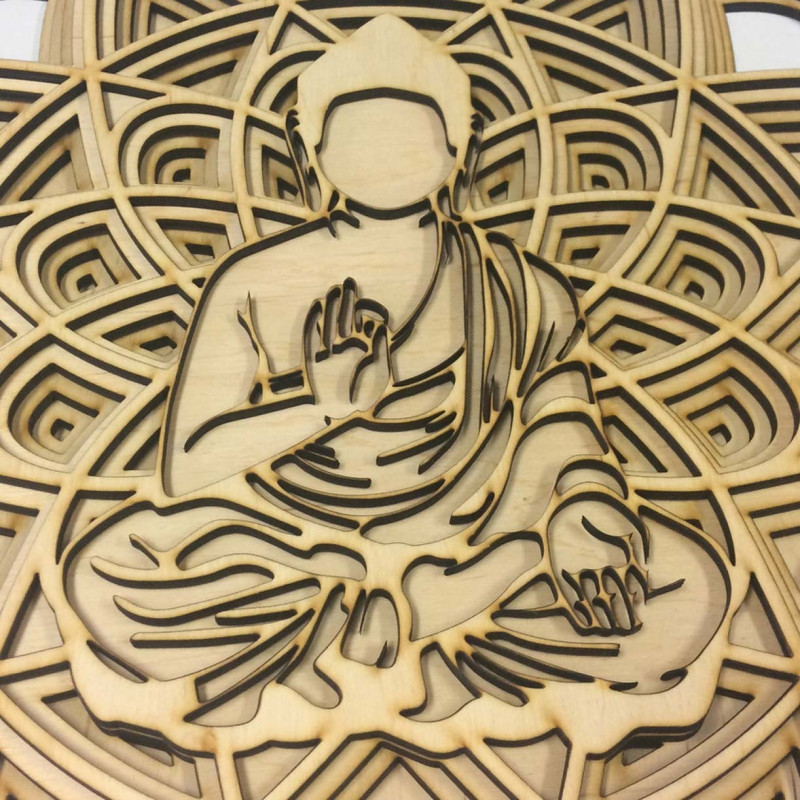 Pictura 3D pe perete - Sentop | Mandala Buddha...