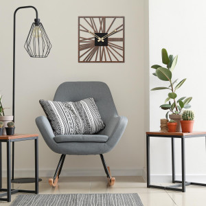 Ceas de perete din lemn | HDFK038 | wenge nuc 2