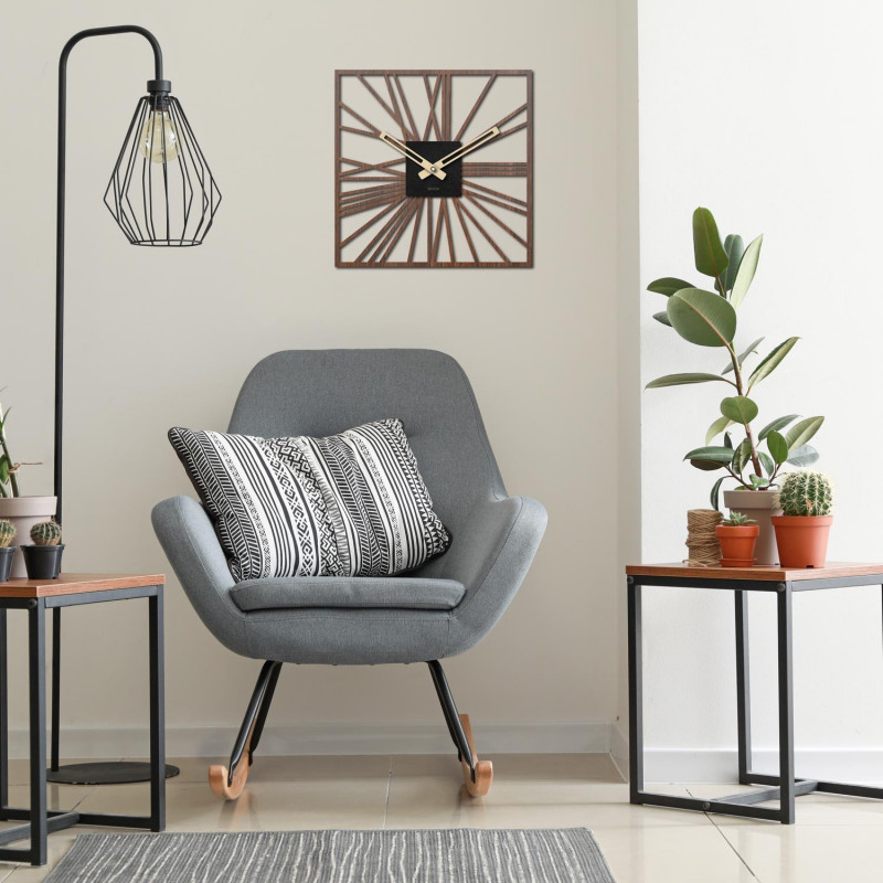 Ceas de perete din lemn | HDFK038 | wenge nuc