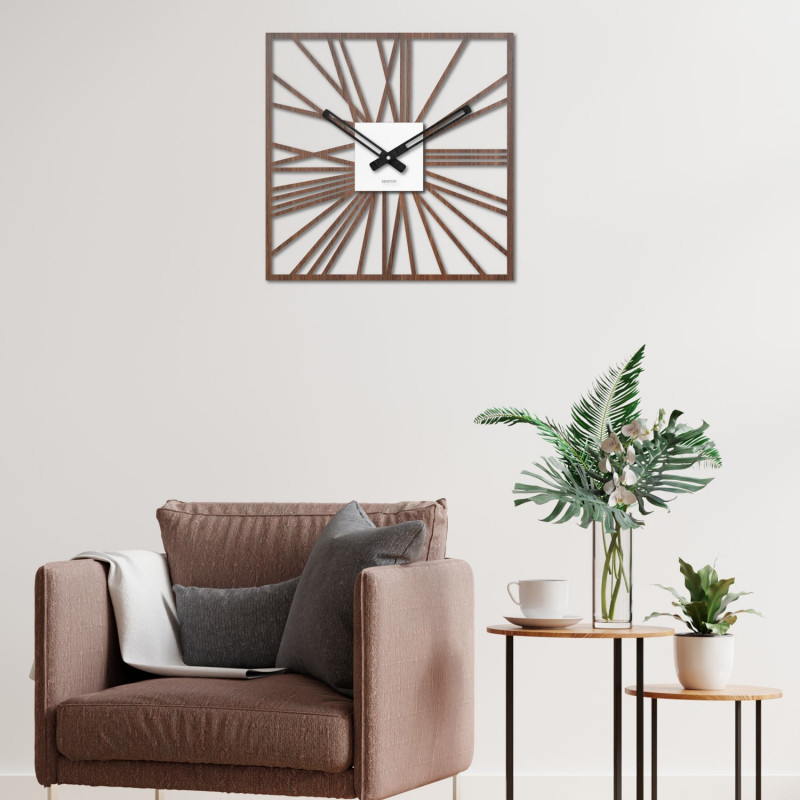 Ceas de perete din lemn | HDFK038 | wenge nuc