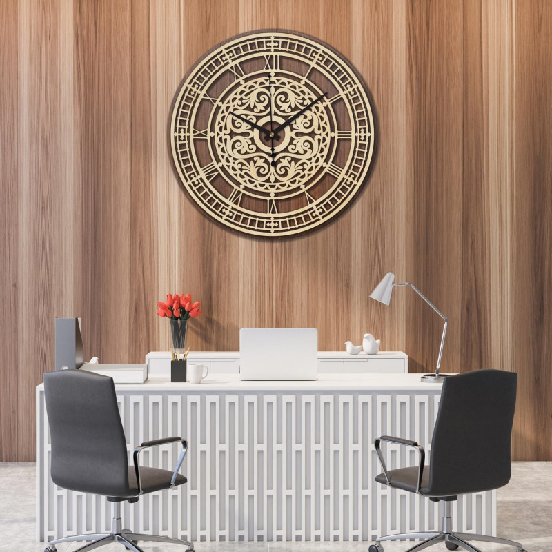 Ceas de perete elegant din lemn - Sentop |...