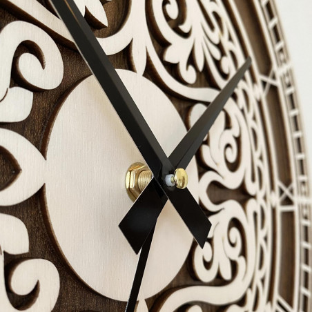 Ceas de perete elegant din lemn - Sentop | PR0463 | strat dublu