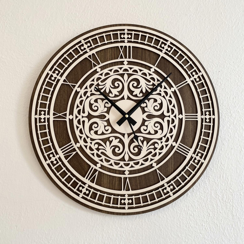 Ceas de perete elegant din lemn - Sentop |...