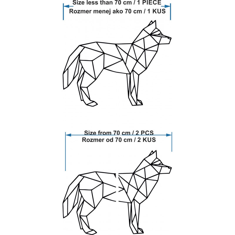 Pictură murală geometrică cu lup - ANI
