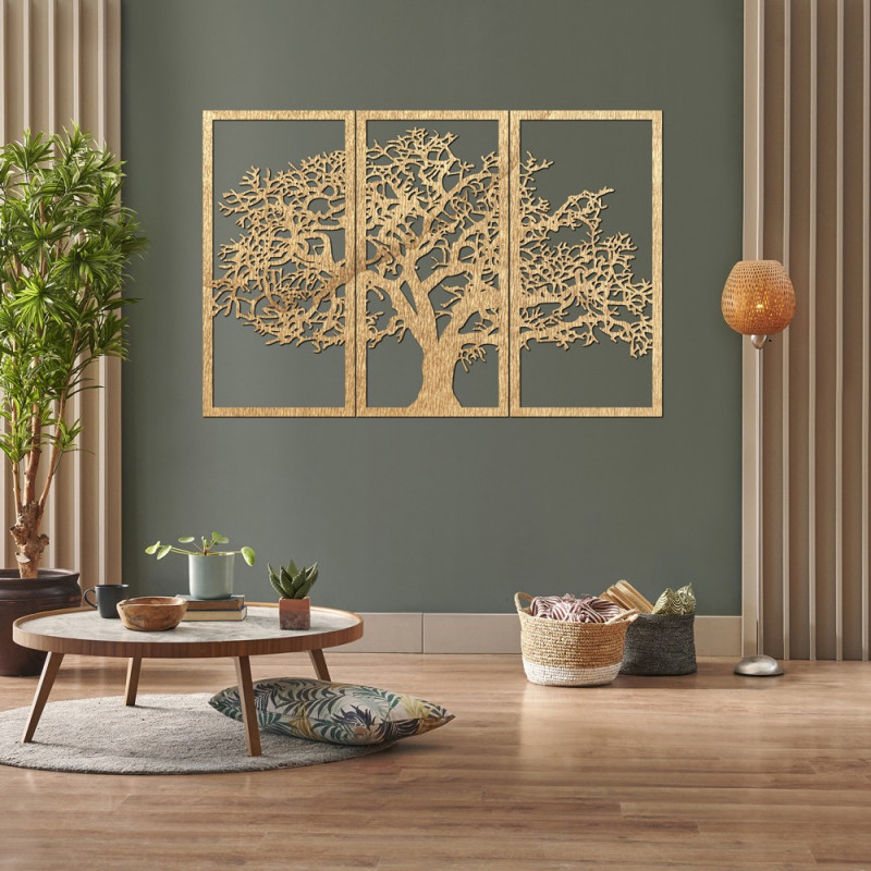 Pictură murală din lemn 3 piese