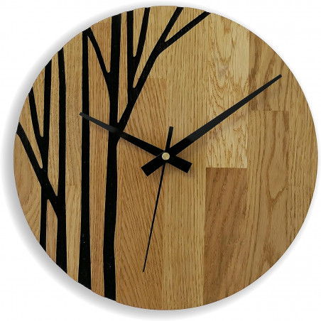 Ceas de perete luxos pentru sufragerie, realizat din lemn natural. Ceas de perete luxos pentru sufragerie, realizat din lemn natural.