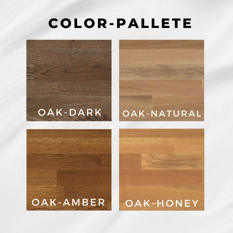 Ceas de perete din lemn de stejar cu ramuri -...