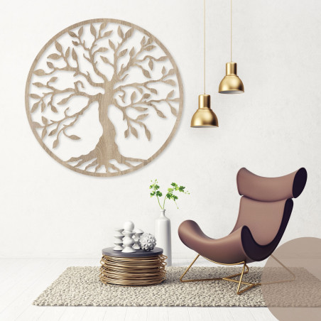 Imagine din lemn cu pomul vieții într-un cerc Imagine din lemn cu pomul vieții într-un cerc