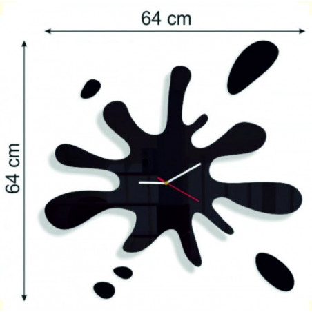 Dimensiunea ceasului de perete X-momo. Ceas de perete cu design realizat din PMMA Dimensiunea ceasului de perete X-momo. Ceas de perete cu design realizat din PMMA