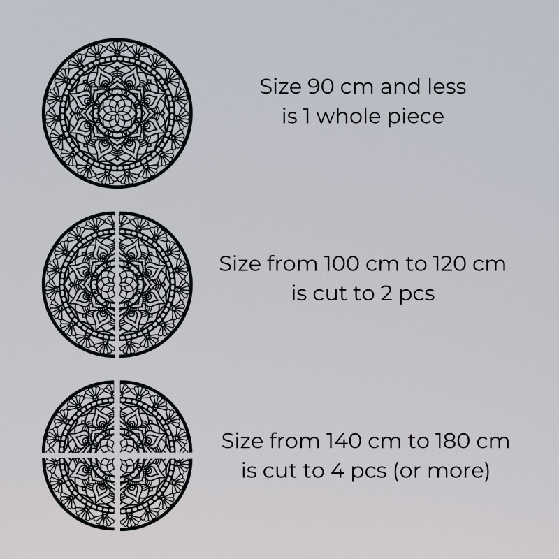Mandala din lemn - Floare de viață