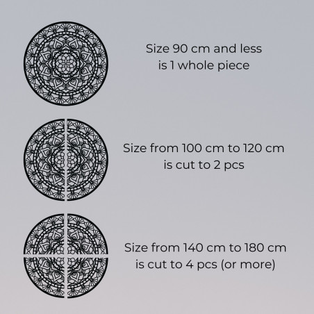 Mandala din lemn - Floare de viață