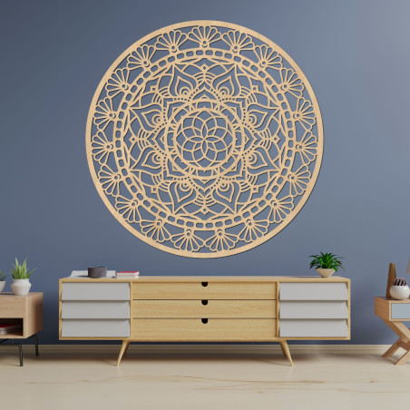 Mandala din lemn - Floare de viață Mandala din lemn - Floare de viață