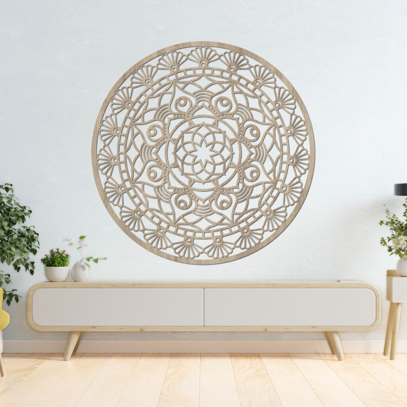 Mandala modernă sculptată, floarea vieții - ZIBEZI