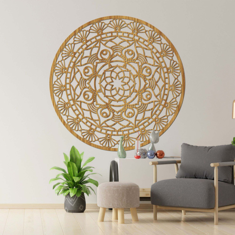 Mandala modernă sculptată, floarea vieții - ZIBEZI