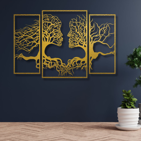 Imagine de perete din lemn Femeie și bărbat - HEART