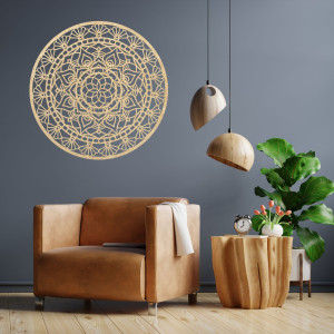 Mandala din lemn pentru perete - Aura Design 2