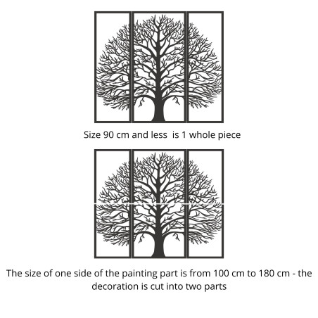Trei piese din lemn decor de perete copac al vieții - TRIUM