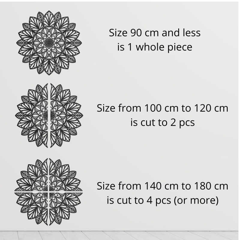 Mandala din lemn pentru perete floare de viață...