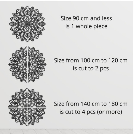 Mandala din lemn pentru perete floare de viață - FRIHETI