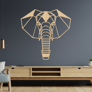 Decor de perete din lemn cap de elefant - LOXODONTA 2