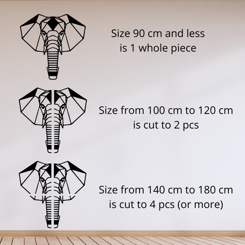 Decor de perete din lemn cap de elefant -...