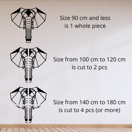 Decor de perete din lemn cap de elefant - LOXODONTA