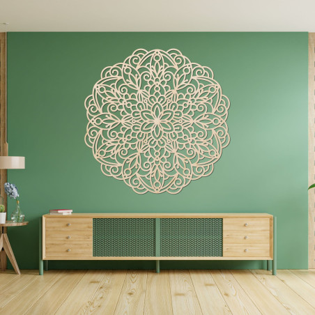 Mandala din lemn, pictură murală - TERRONS