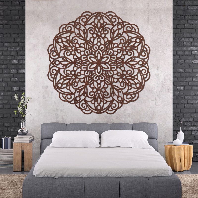Mandala din lemn, pictură murală - TERRONS
