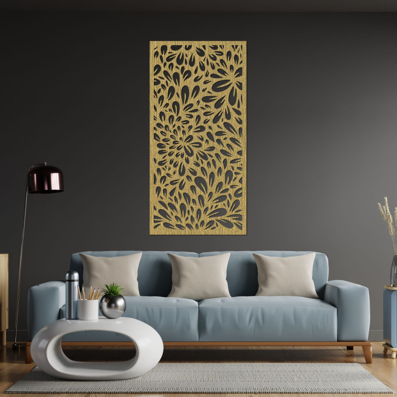 Tablou abstract cu flori pe perete - PINIIA