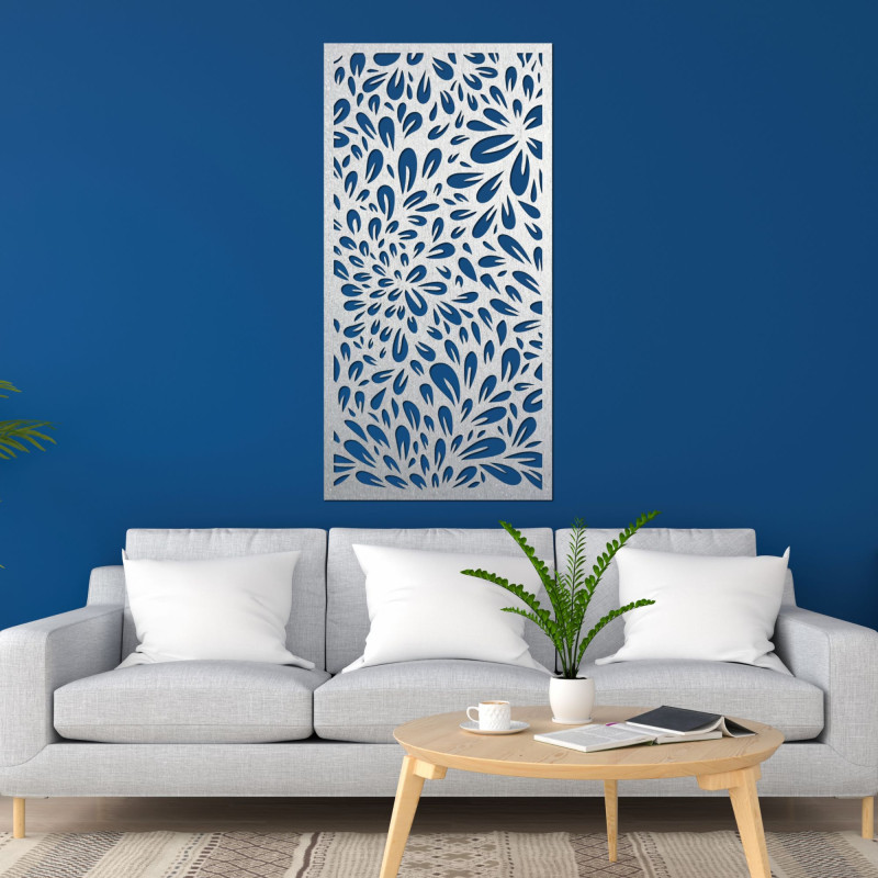 Tablou abstract cu flori pe perete - PINIIA