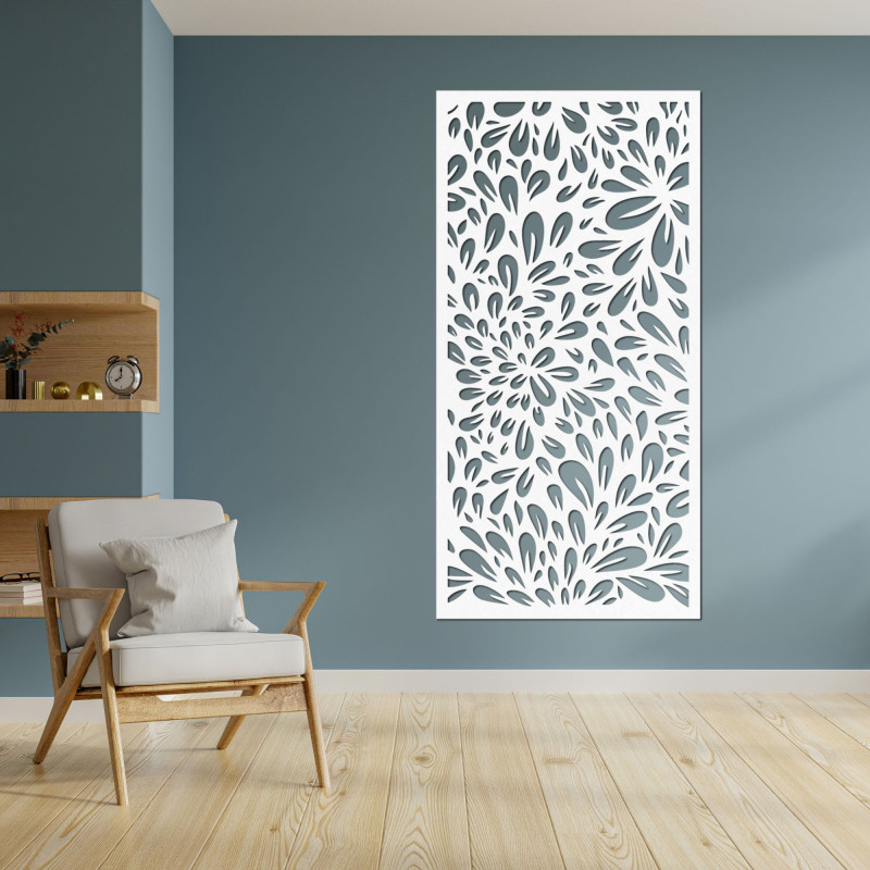 Tablou abstract cu flori pe perete - PINIIA