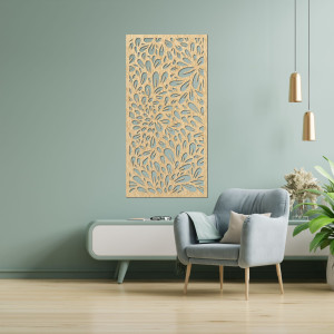 Tablou abstract cu flori pe perete - PINIIA 2