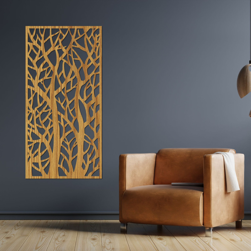 Panou decorativ pictură siluete de pădure - MONY