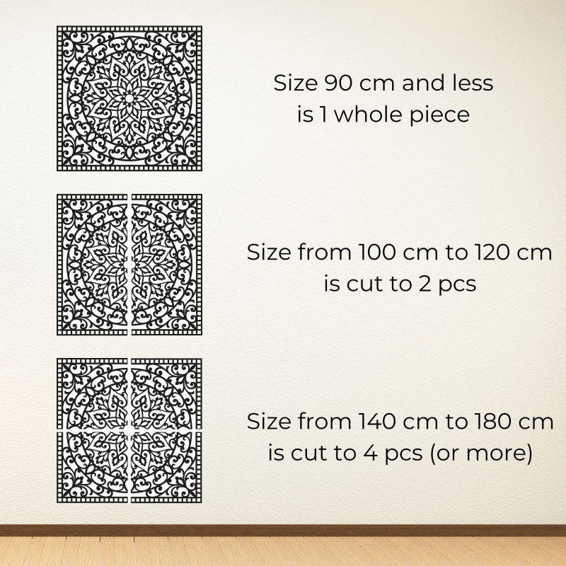 Mandala din lemn pentru perete pătrat - SYRRENA