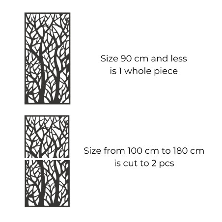 Panou decorativ pictură siluete de pădure - MONY