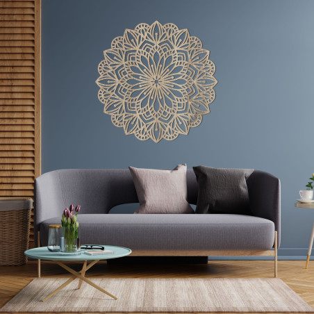 Decor de perete din lemn mandala - PETALUM