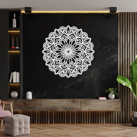 Decor de perete din lemn mandala - PETALUM