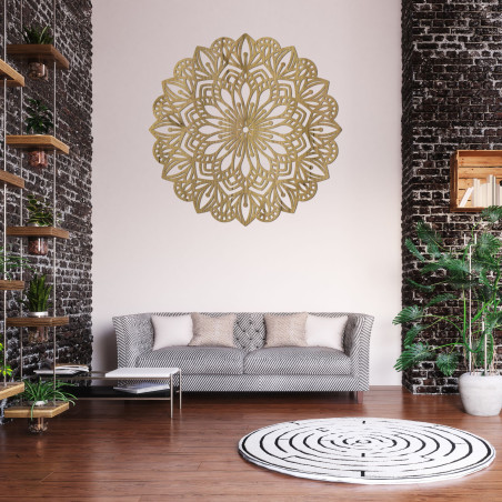 Decor de perete din lemn mandala - PETALUM
