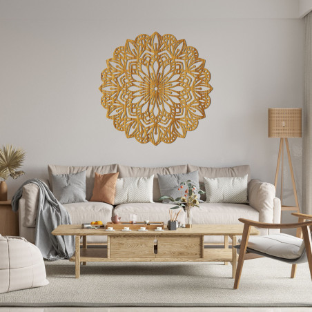 Decor de perete din lemn mandala - PETALUM