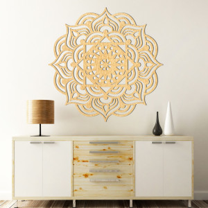 Decor de perete din lemn mandala - ROMANCE 2