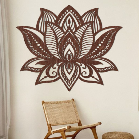 Decorațiune murală modernă - floare de lotus sculptată în lemn pentru o casă armonioasă. Decorațiune murală modernă - floare de lotus sculptată în lemn pentru o casă armonioasă.