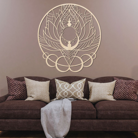 Perete sculptat – Floarea soarelui ca decor artistic din lemn