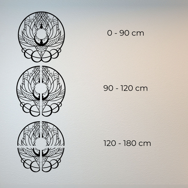 Mandala decorativă artistică din lemn, floare...