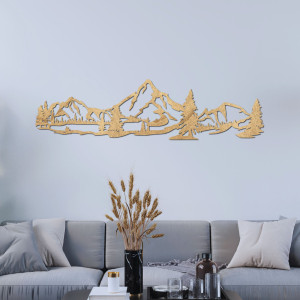 Decor de perete din lemn pădure de munți - MONTIS 2