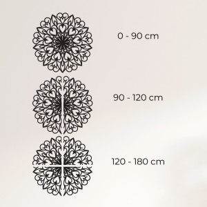 Mandala sculptată, decorațiuni de perete din lemn - FARLIKT 2